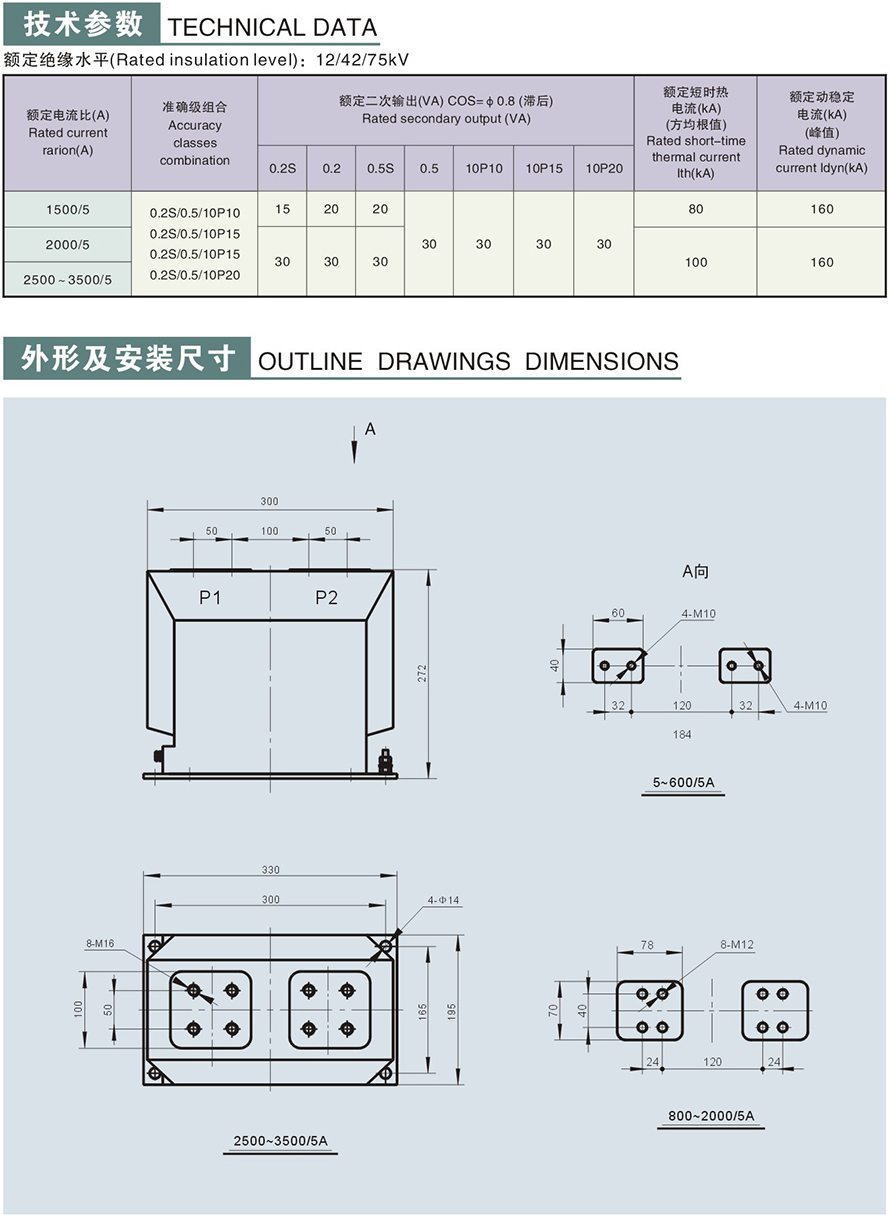 LZZBJ9-10E型電流互感器