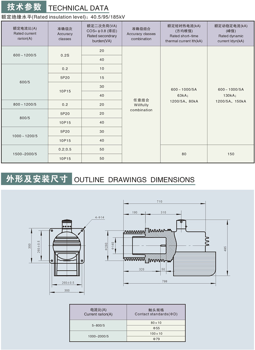 LDJ-35Q300-B型電流互感器